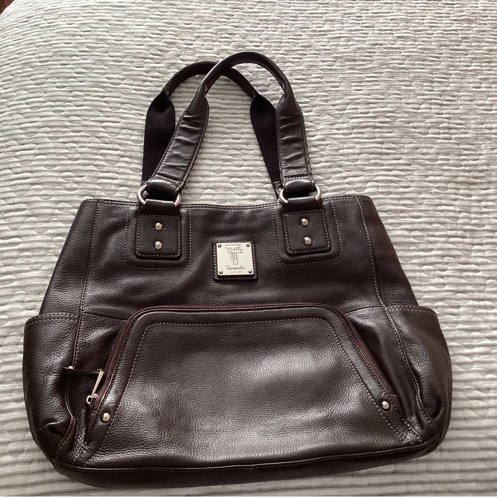 Tignanello Brown Leather Hobo Bag